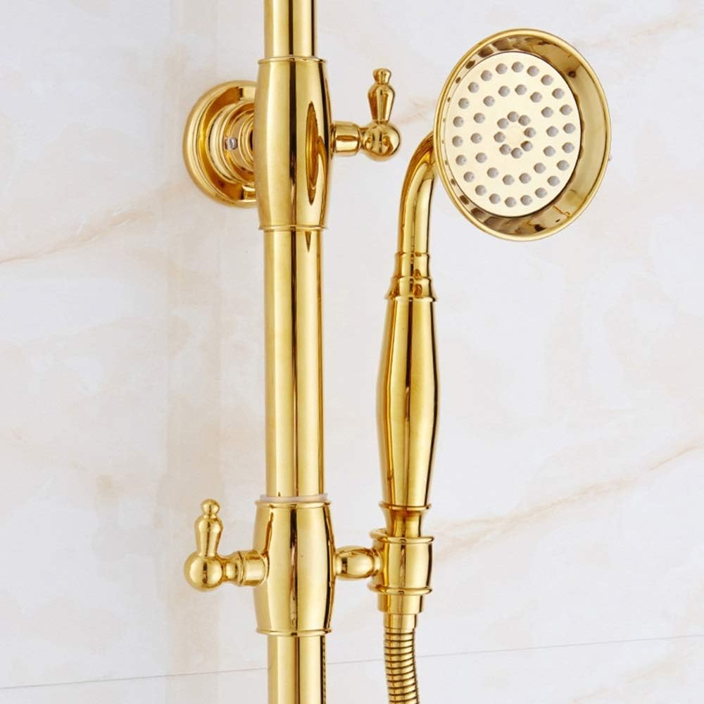 LASEVE Upgraded Copper 7 Way Crystal Ball Shower Head Set