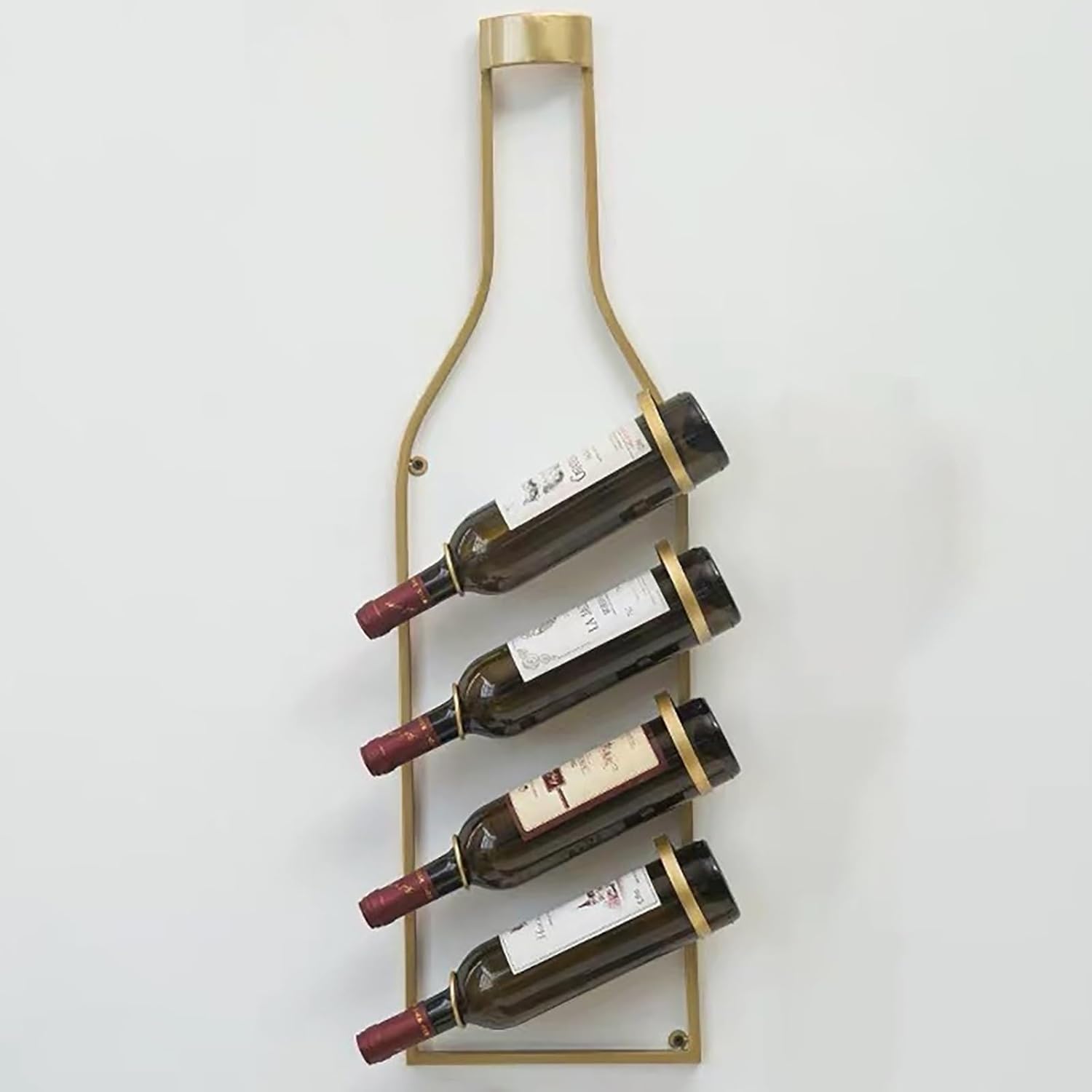 MeyeLo Wall-Mounted Gold Wine Rack