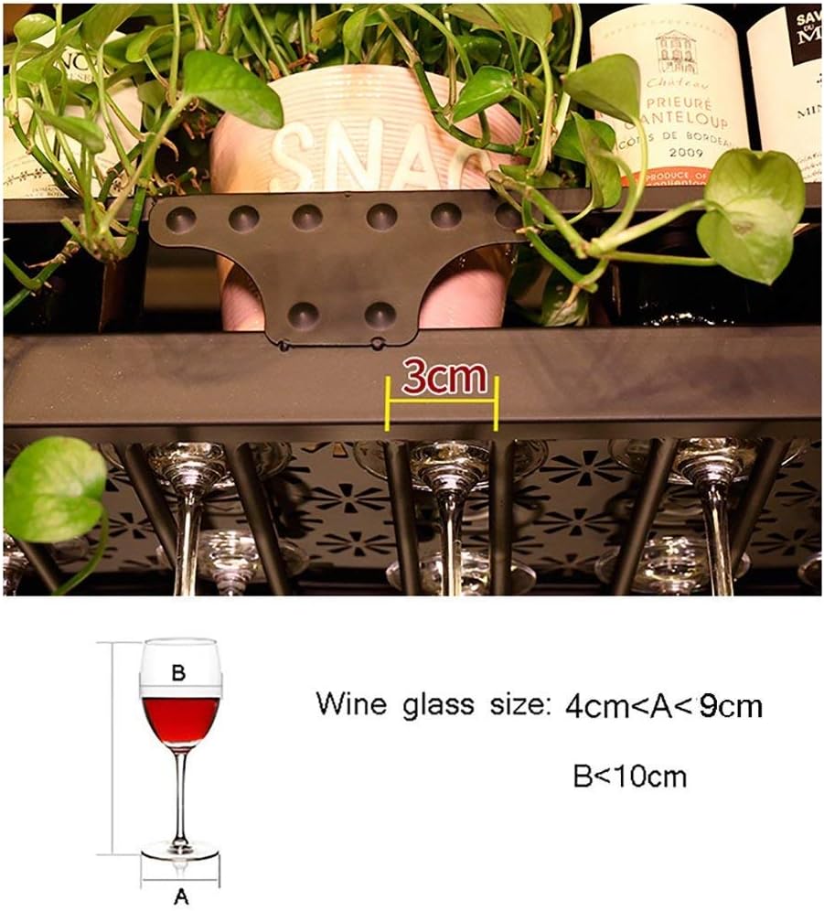 CGF- Wall-Mounted Wine Rack with Upside Down Design Black 60x35cm
