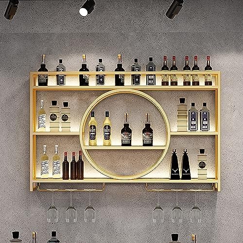XONJEMU Wall Mounted Wine Rack with Stemware Hanger