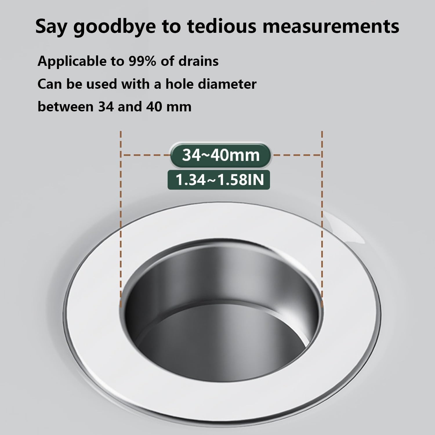 Universal Stainless Steel Drain Strainer for Bathroom Sink