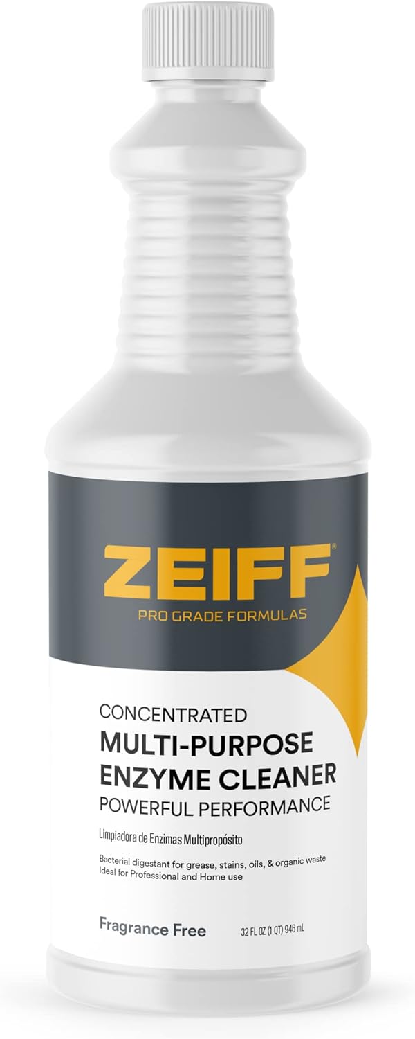 Zeiff Pro-Grade Multi-Purpose Enzyme Cleaner - 32 Ounces - Fragrance Free