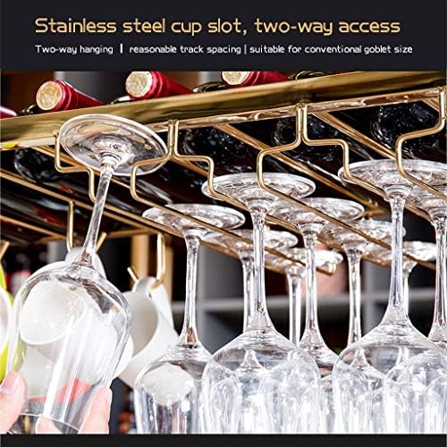 ZJDYDY Wall-Mounted Wine Rack 2 Layers Stainless Steel Adjustable Rack