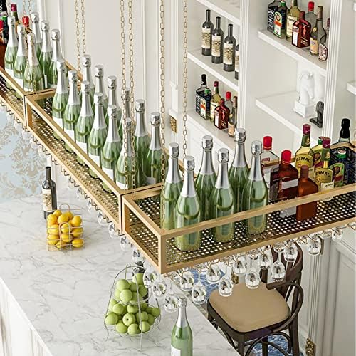ZJDYDY Wall-Mounted Wine Rack with Goblet Holder 1