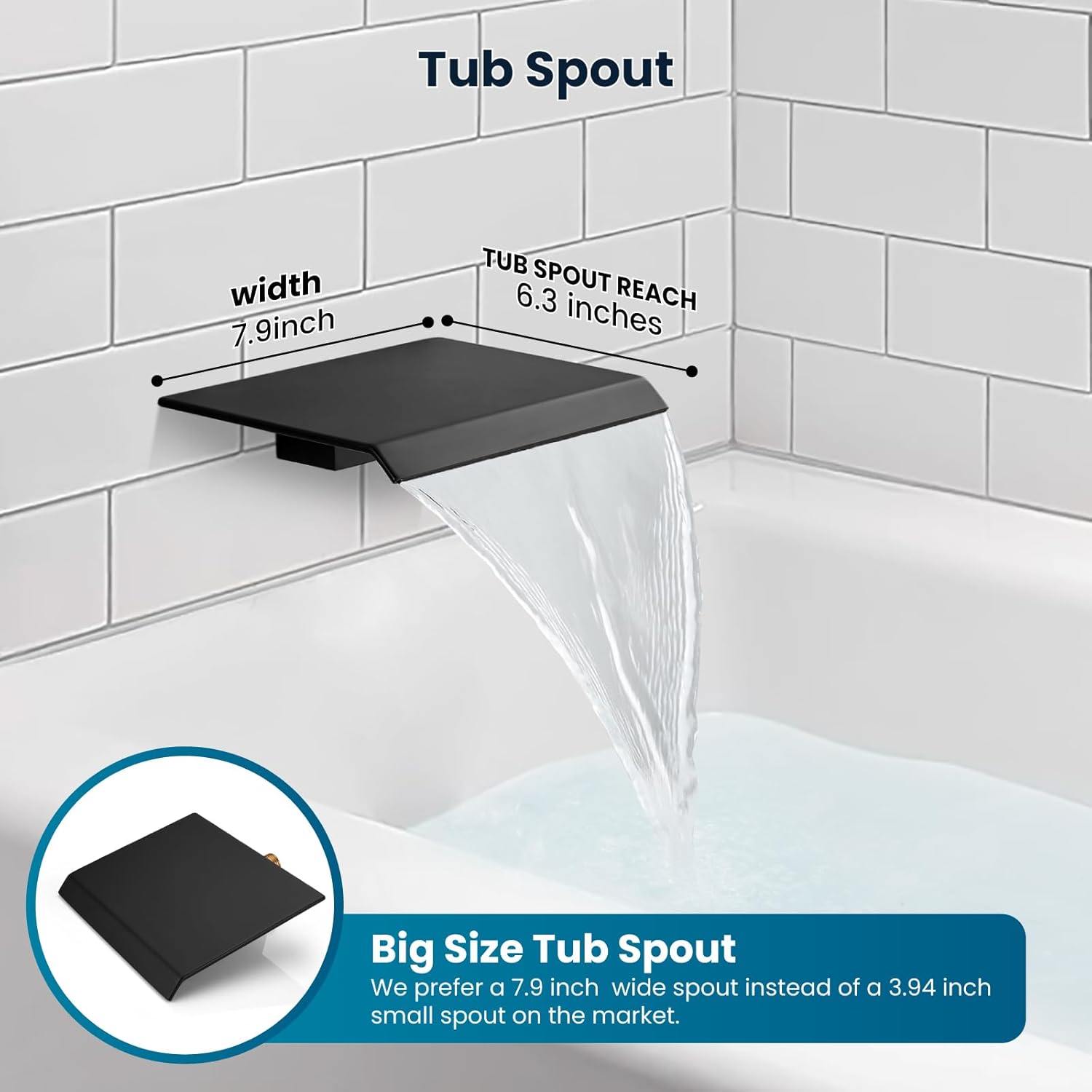 gotonovo 10 Inch Rain Shower Head System with Handheld Sprayer and Tub Spout