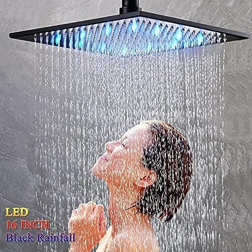 TECKI Thermostatic Shower System with LED Rainfall and Body Massage