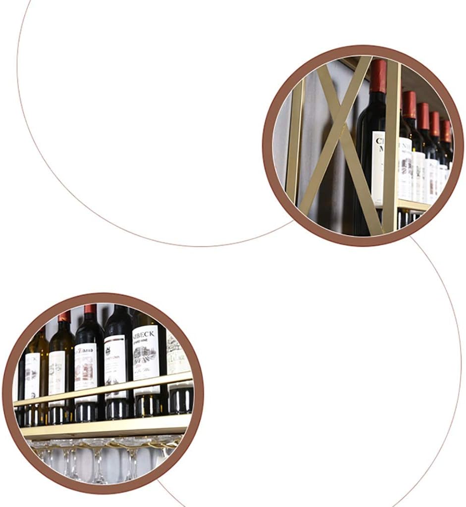 Solid Wood Iron Wall-Mounted Wine Rack