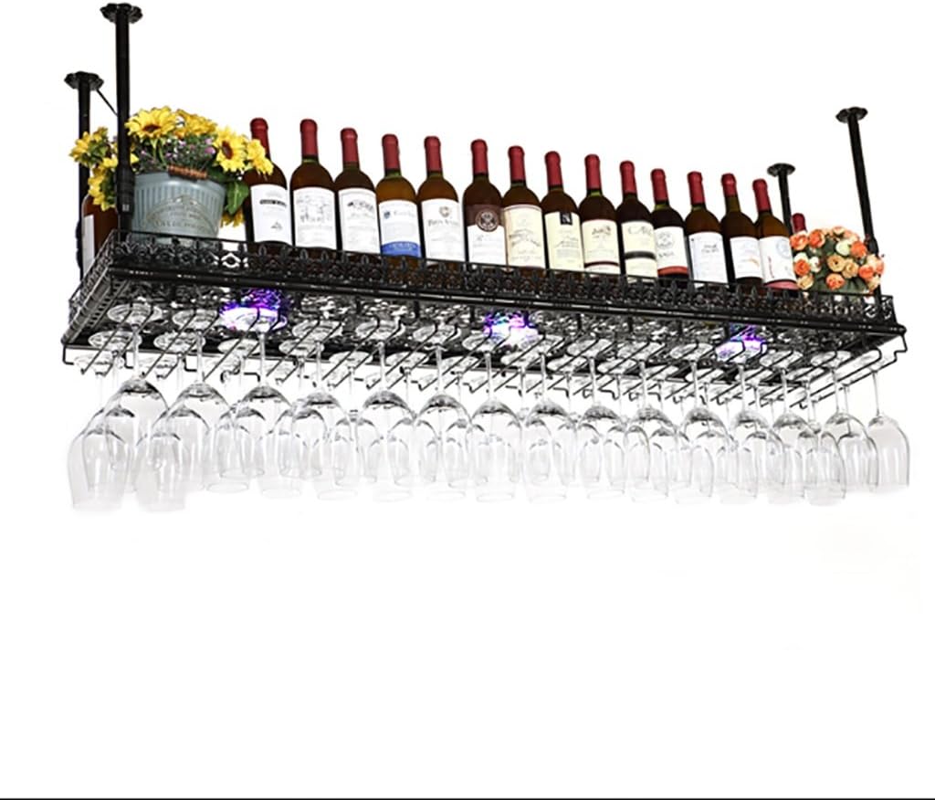 ZJDYDY Wall-Mounted Wine Rack with Double Layer Design