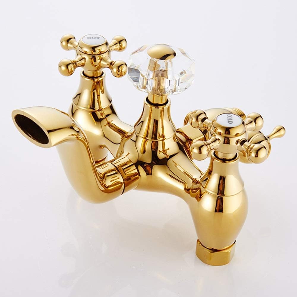 LASEVE Upgraded Copper 7 Way Crystal Ball Shower Head Set