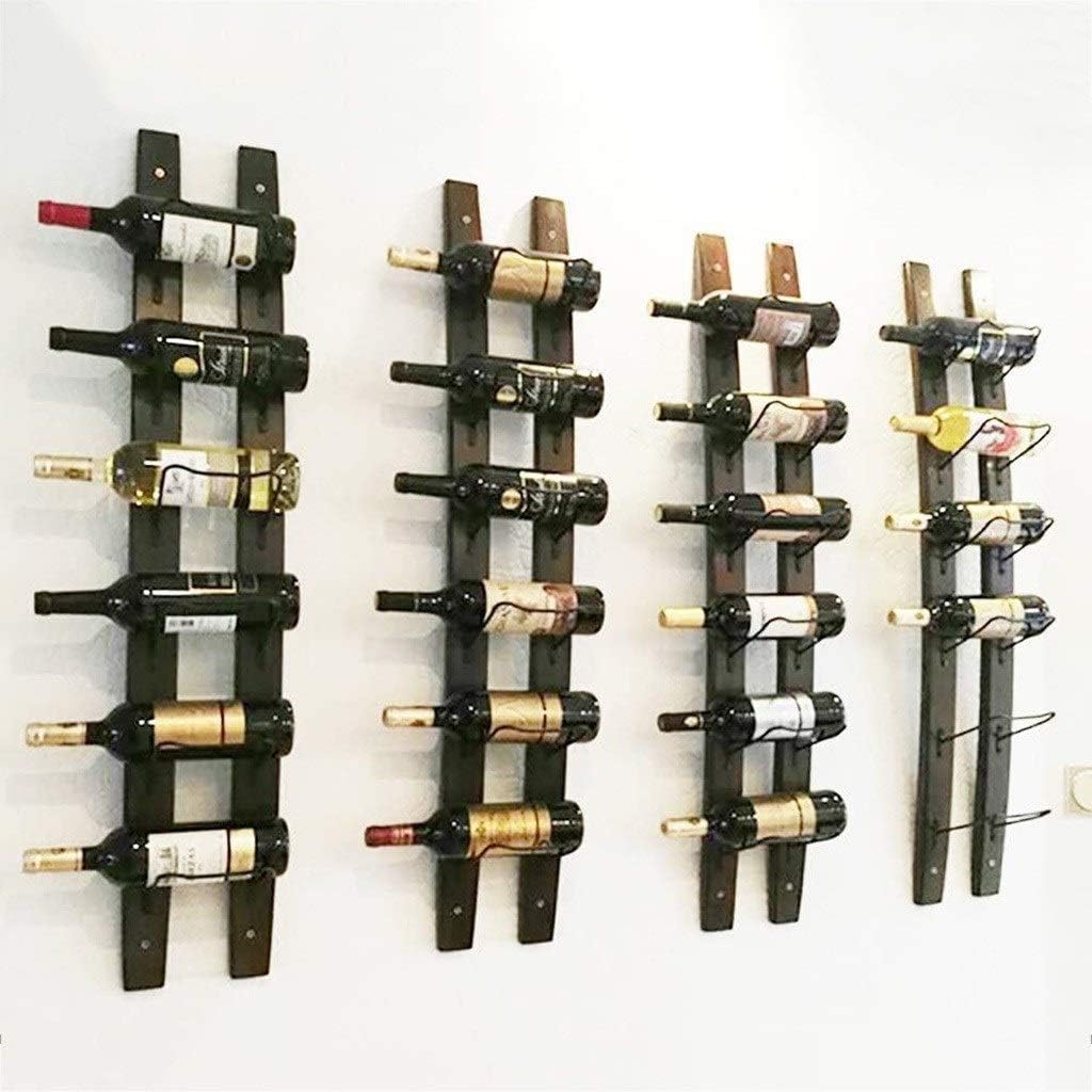 630 Bottle Wall-Mounted Wine Rack with Rustic Wood Finish