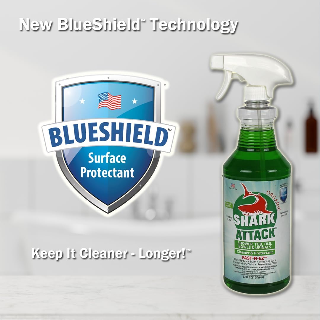 Shark Attack Organic Bathroom Cleaner 32 Oz Green
