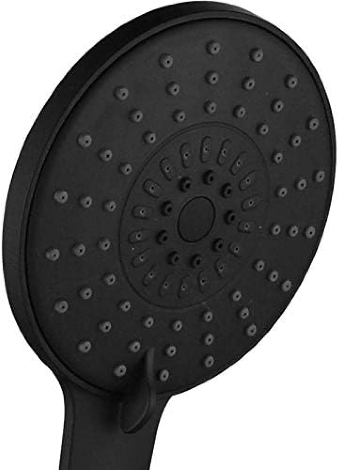 TECKI Matte Black Three Function Round Handheld Shower with Faucet Set