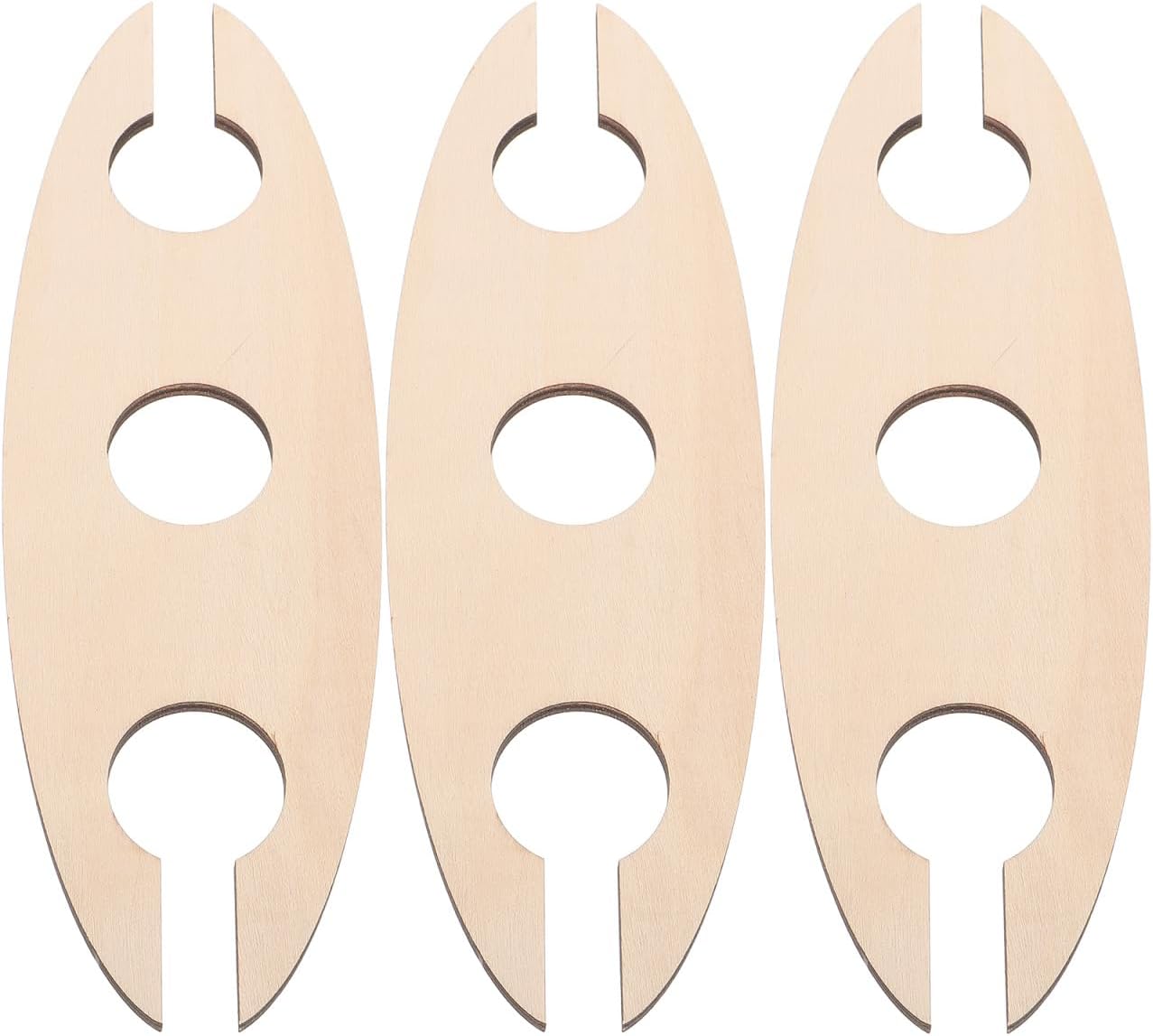 BESTOYARD Wooden Wine Rack - 3 Pack Khaki Freestanding Holder