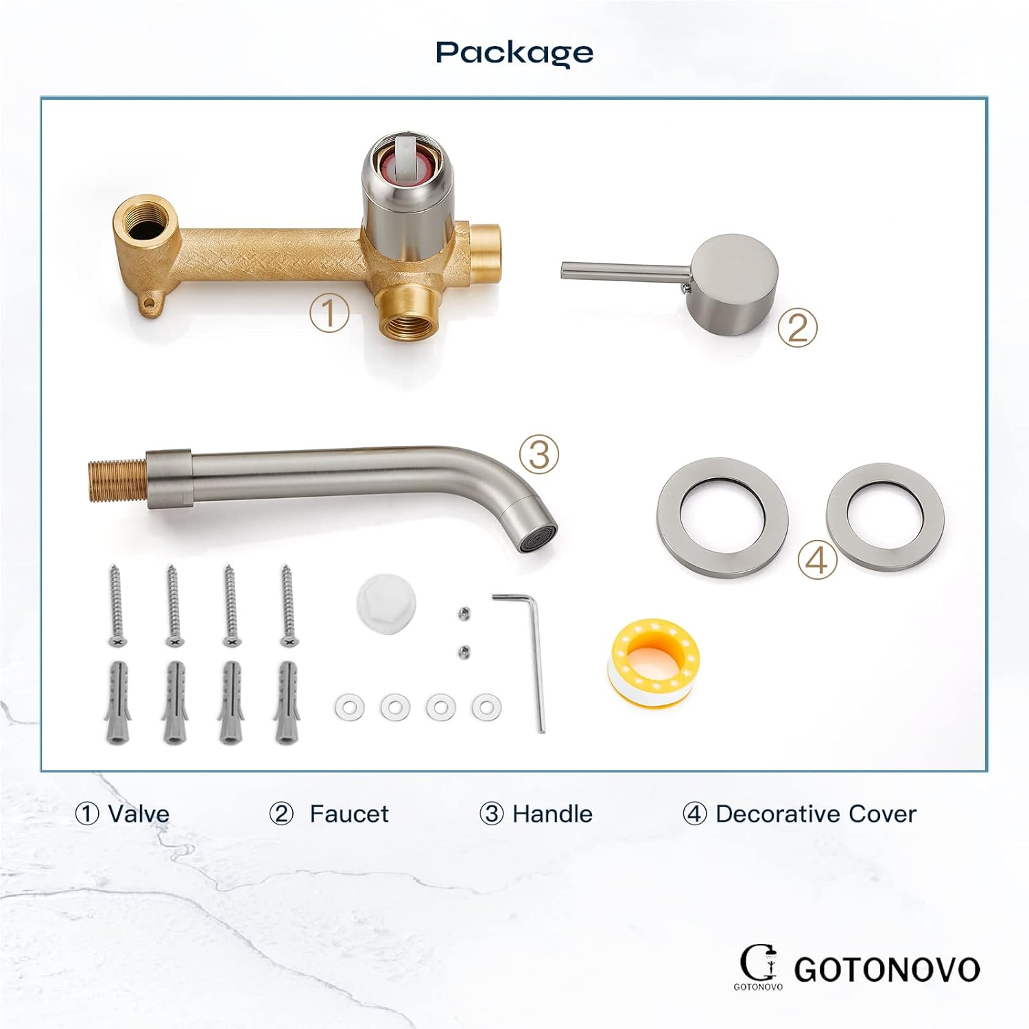 Gotonovo 12 Square Showerhead with 2-in-1 Handheld