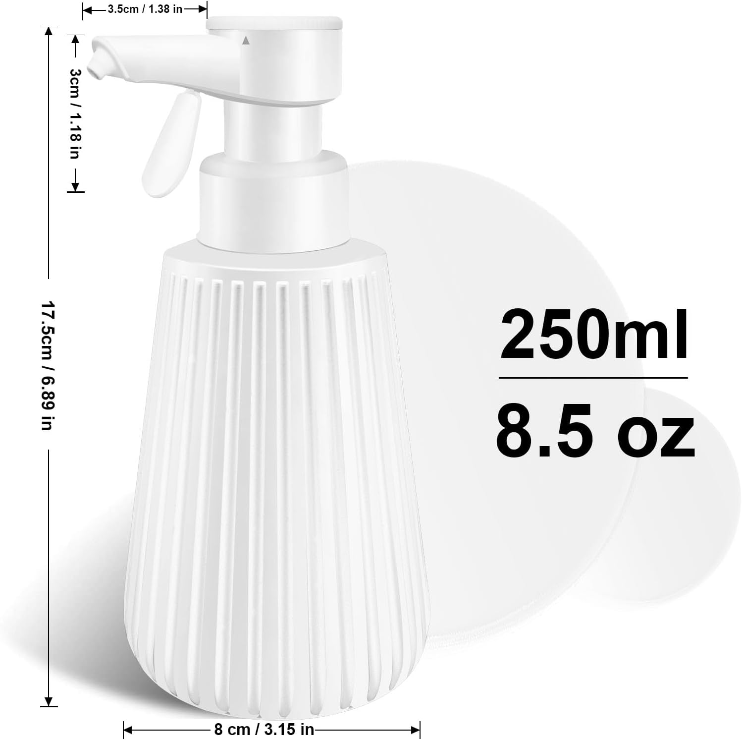 MoKasi 85oz Automatic Soap Dispenser - Touchless Adjustable Volume Durable White Resin