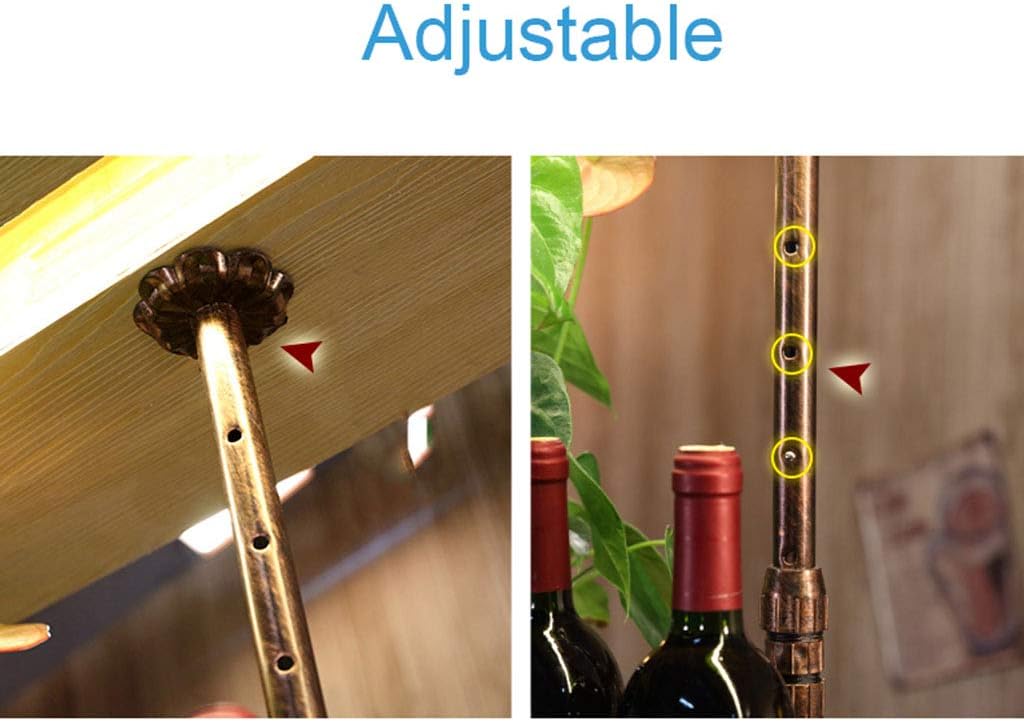 Wall Mounted Wine Rack - Rustic Design Adjustable Height Multi-purpose Storage