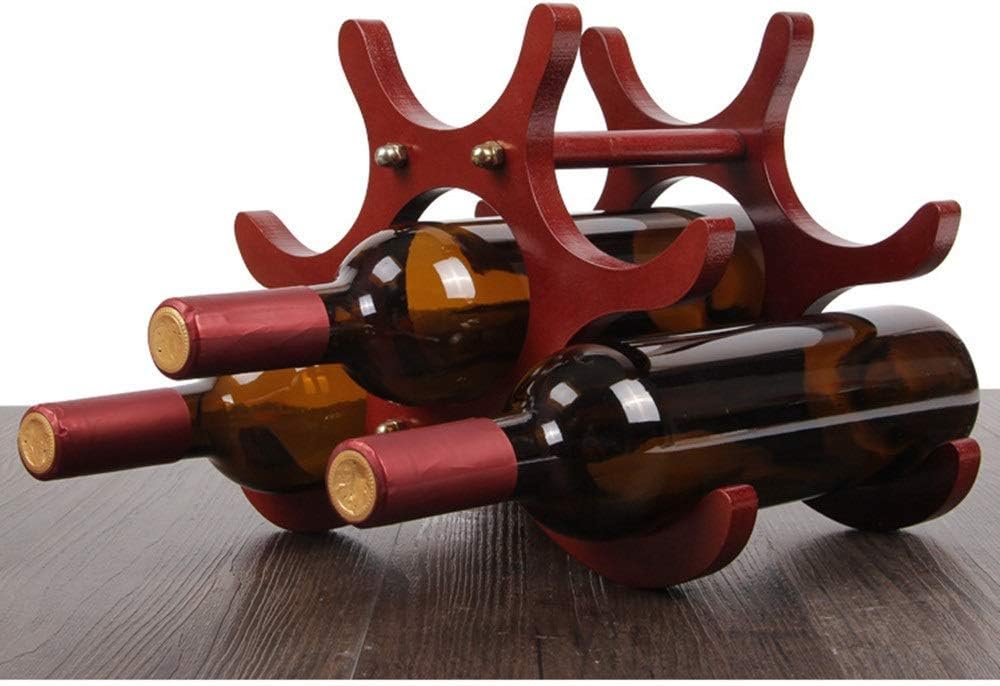 Wangkensu Wall-Mounted Wine Rack Red Industrial Retro Style