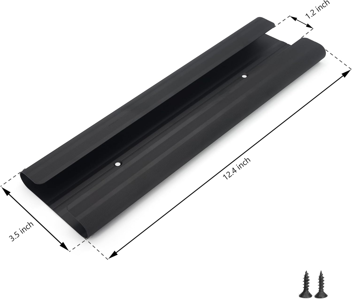 GeLive 12 Inch Wine Glass Holder Under Cabinet Set of 2 Black