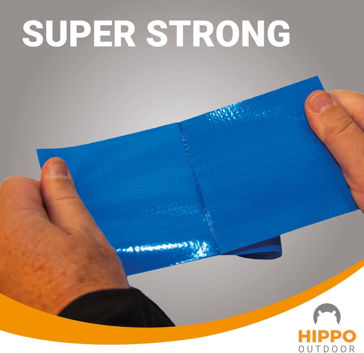 HIPPO OUTDOOR Heavy Duty Tarpaulin Repair Tape 16ft Roll Blue UV Waterproof