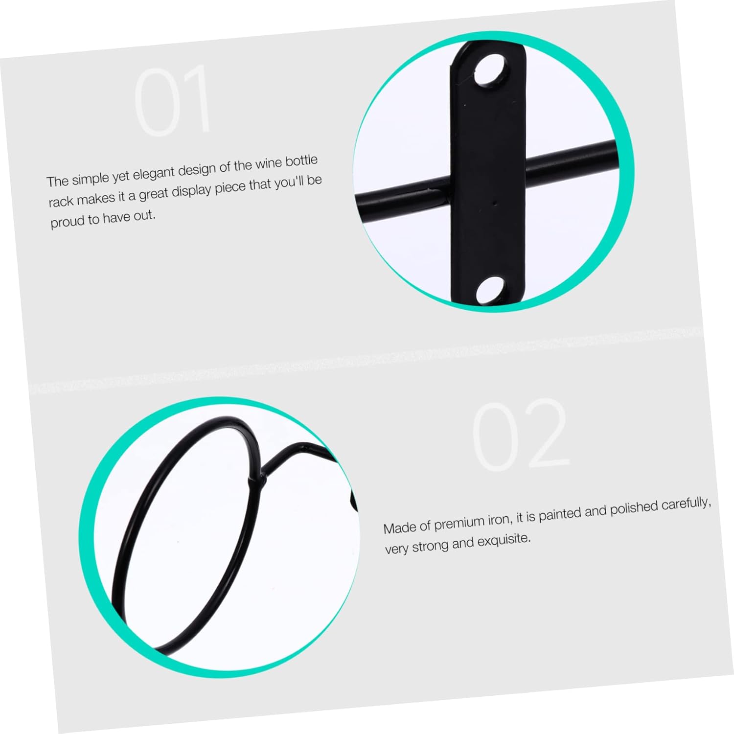 Ciieeo 6pcs Wall-Mounted Wine Rack