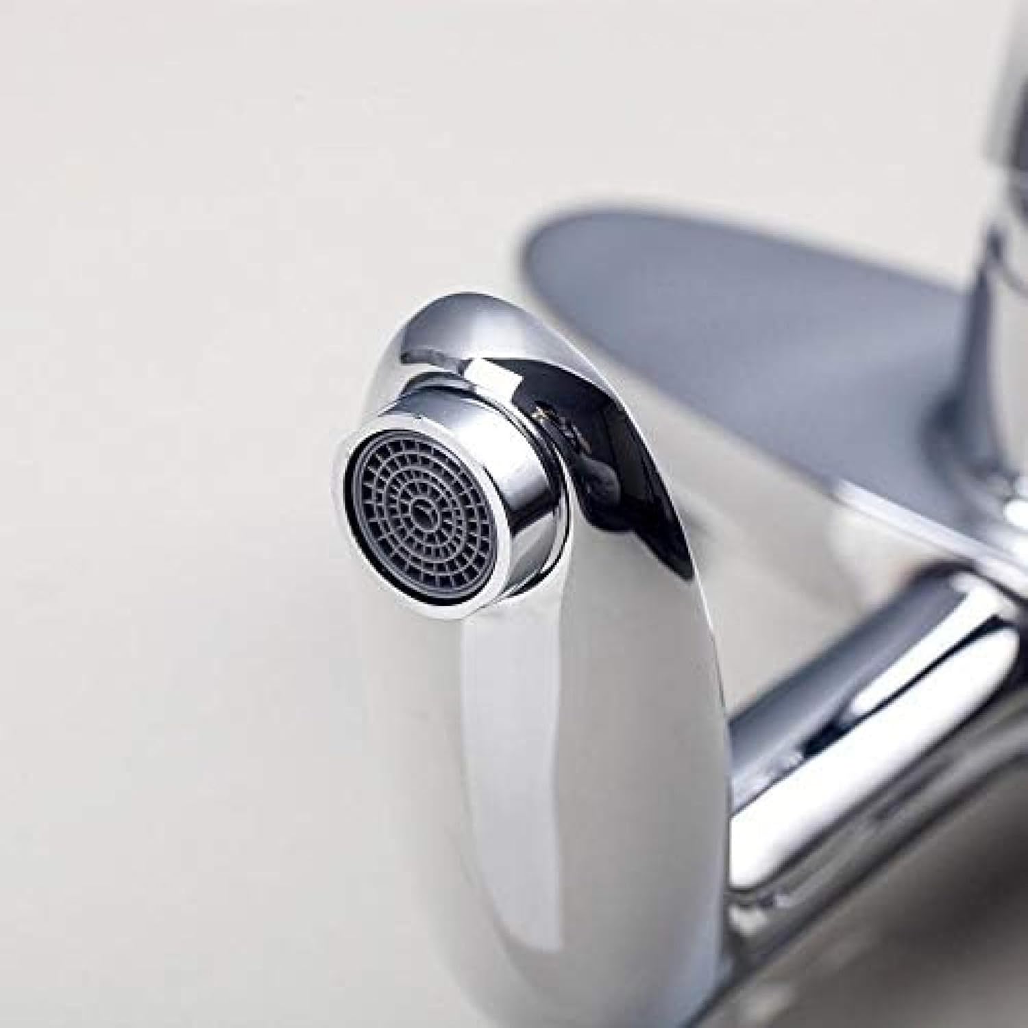 TECKI Square Chrome LED Rain Shower Trim System 8 Inch