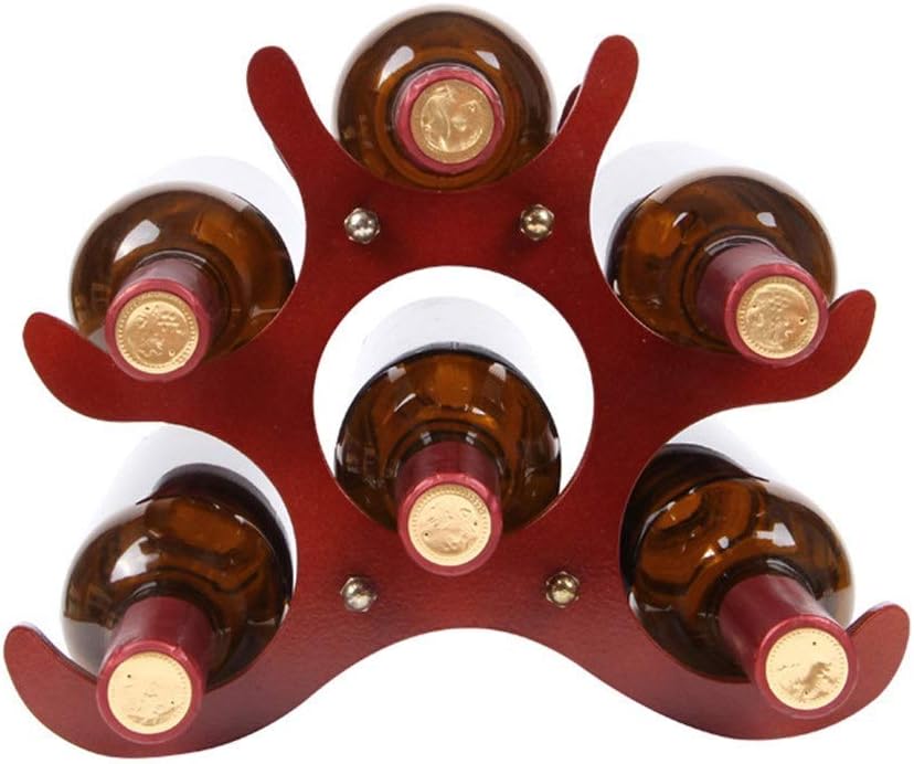 Wangkensu Wall-Mounted Wine Rack Red Industrial Retro Style