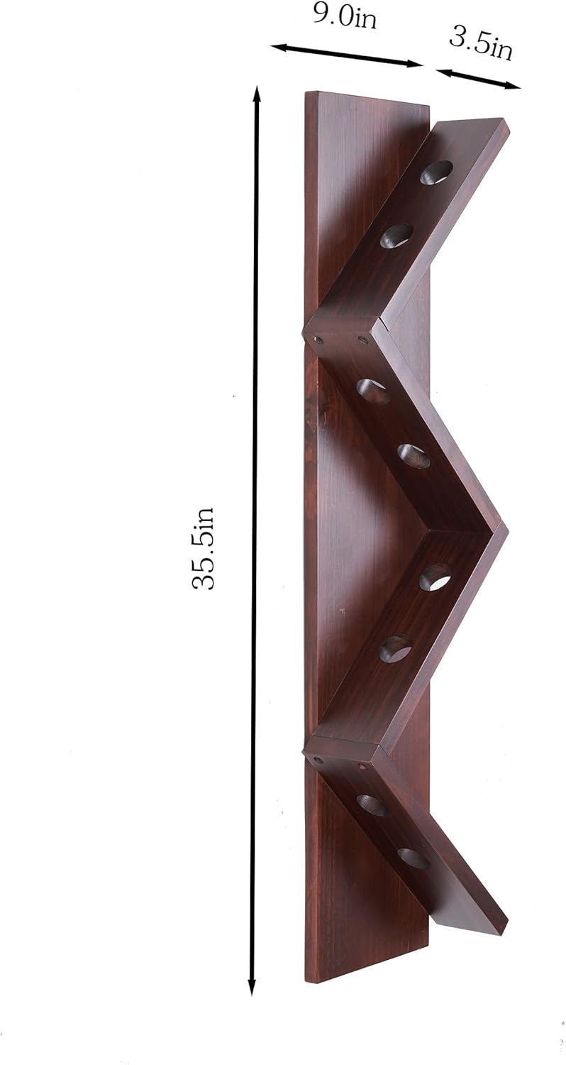 Wall-Mounted Wine Rack with 8 Bottle Capacity
