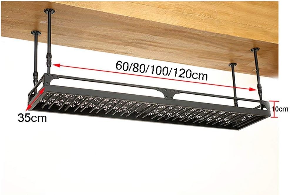 CGF- Wall-Mounted Wine Rack with Upside Down Design Black 60x35cm