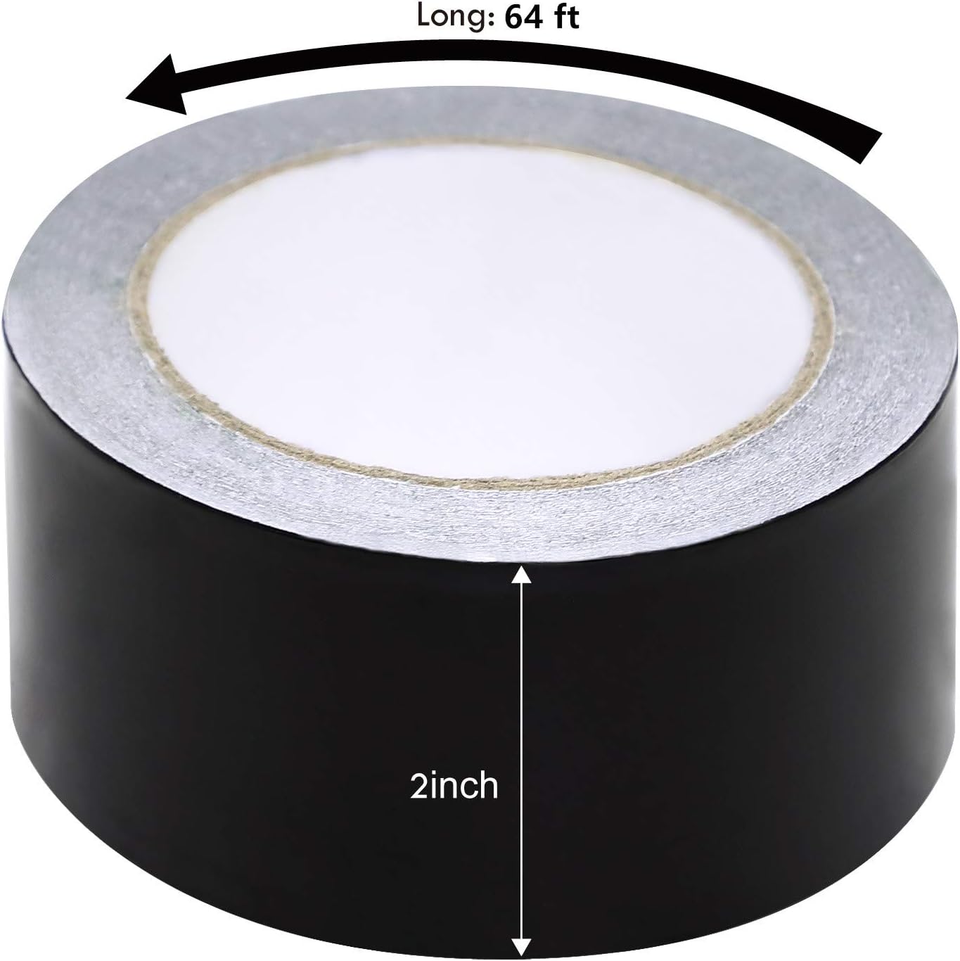 MISSYOUNG 2 x 64ft Aluminum Foil Tape High Temp Heavy Duty HVAC Sealing