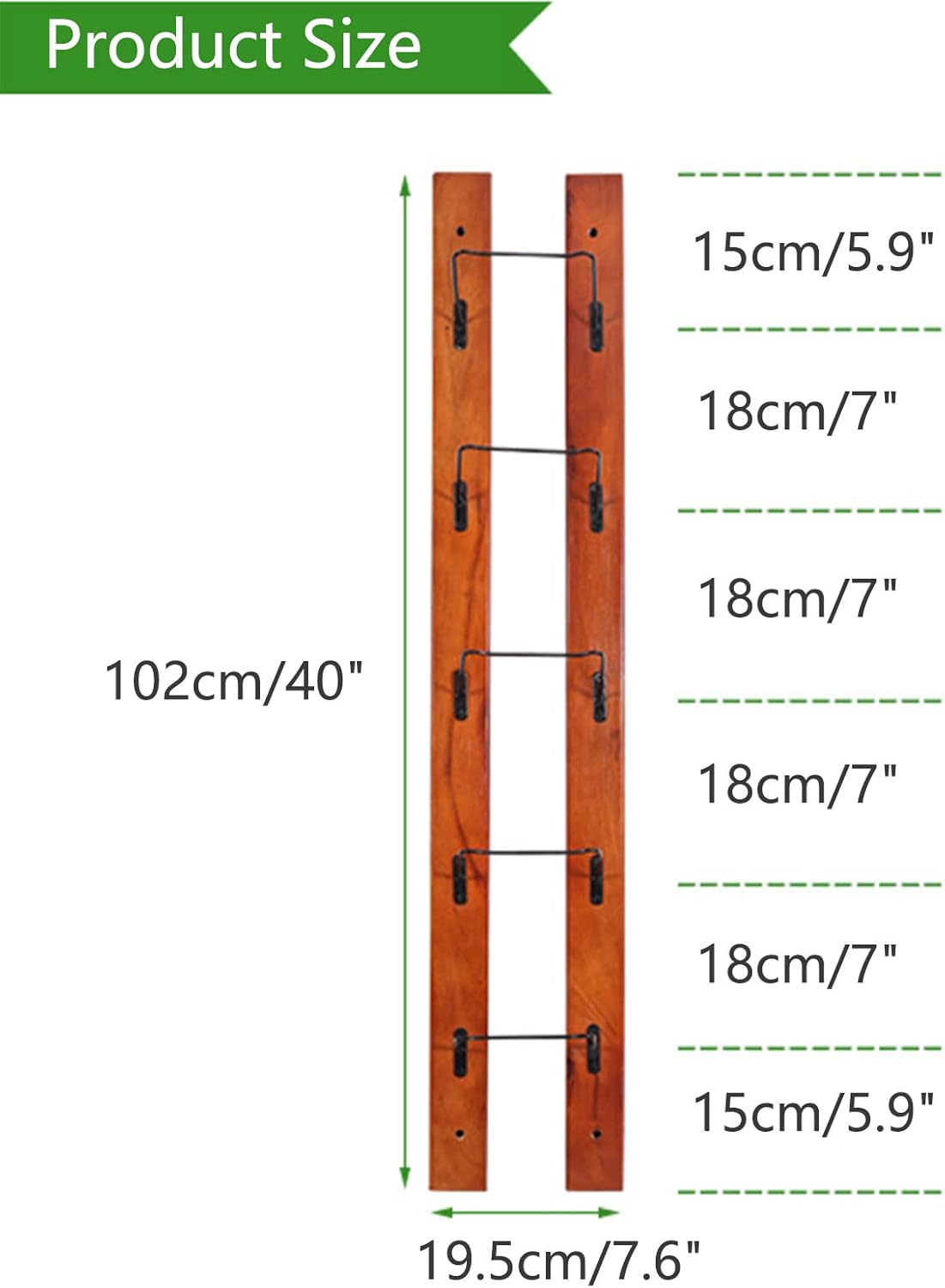 KOHARA 5 Bottles Wall Mounted Wine Rack