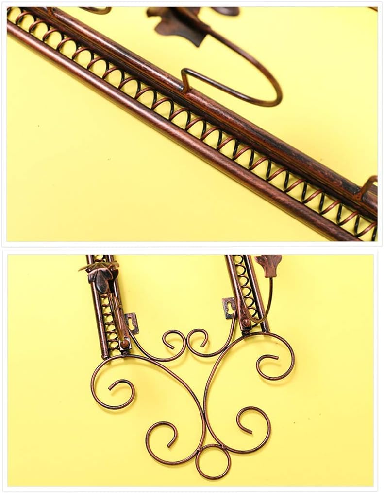 LASEVE Wall-Mounted Wine Rack 5 Bottles Capacity Rustic Industrial Design