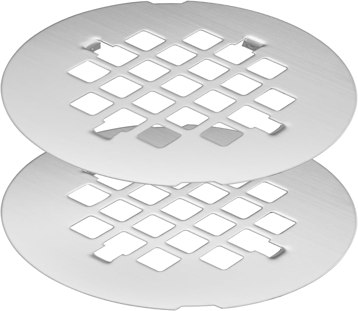 GYPNS Chrome Shower Drain Cover 4-14 Inch Round 2 Pack