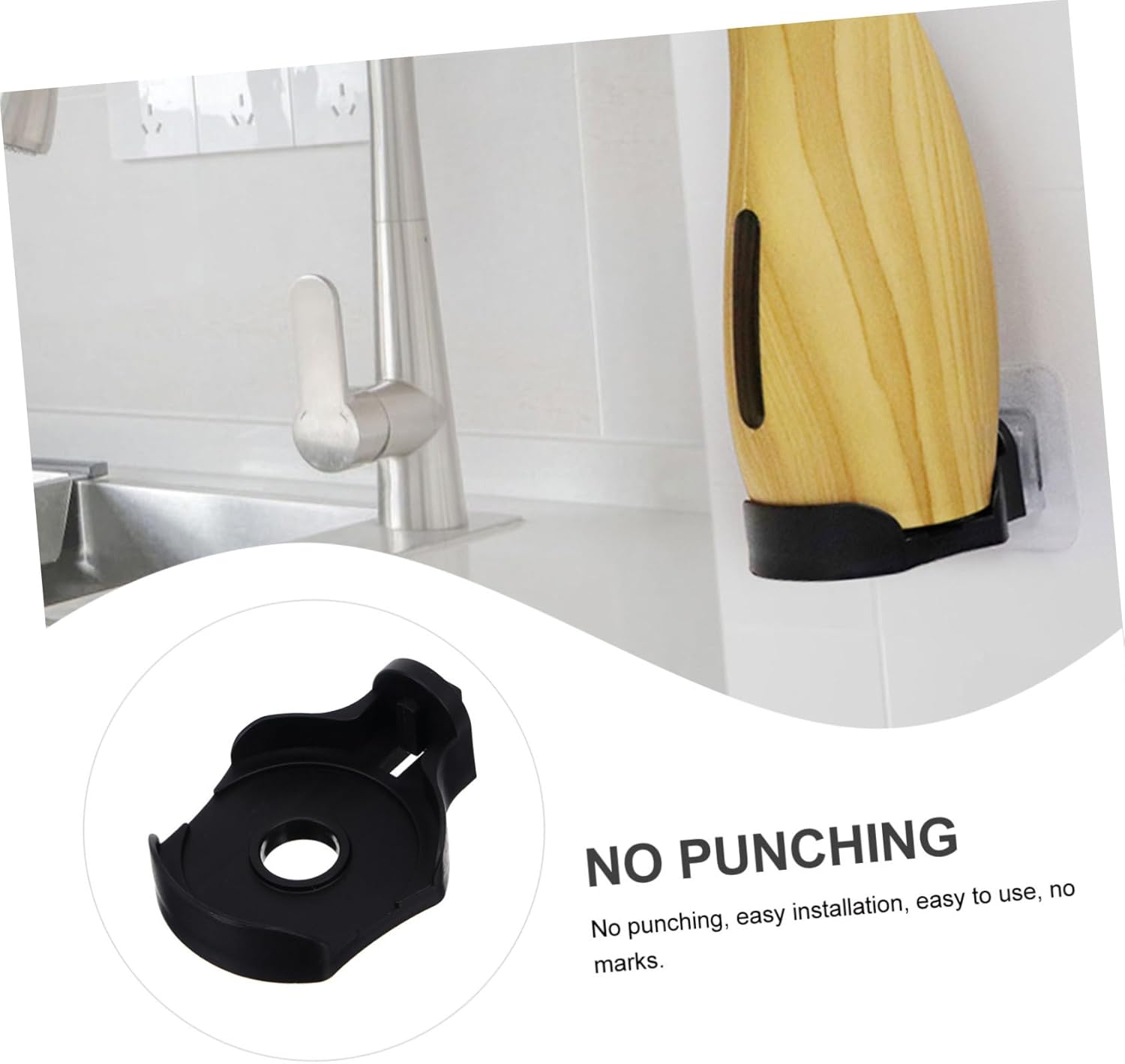 BRIGHTFUFU Wall Mount Soap Dispenser Holder