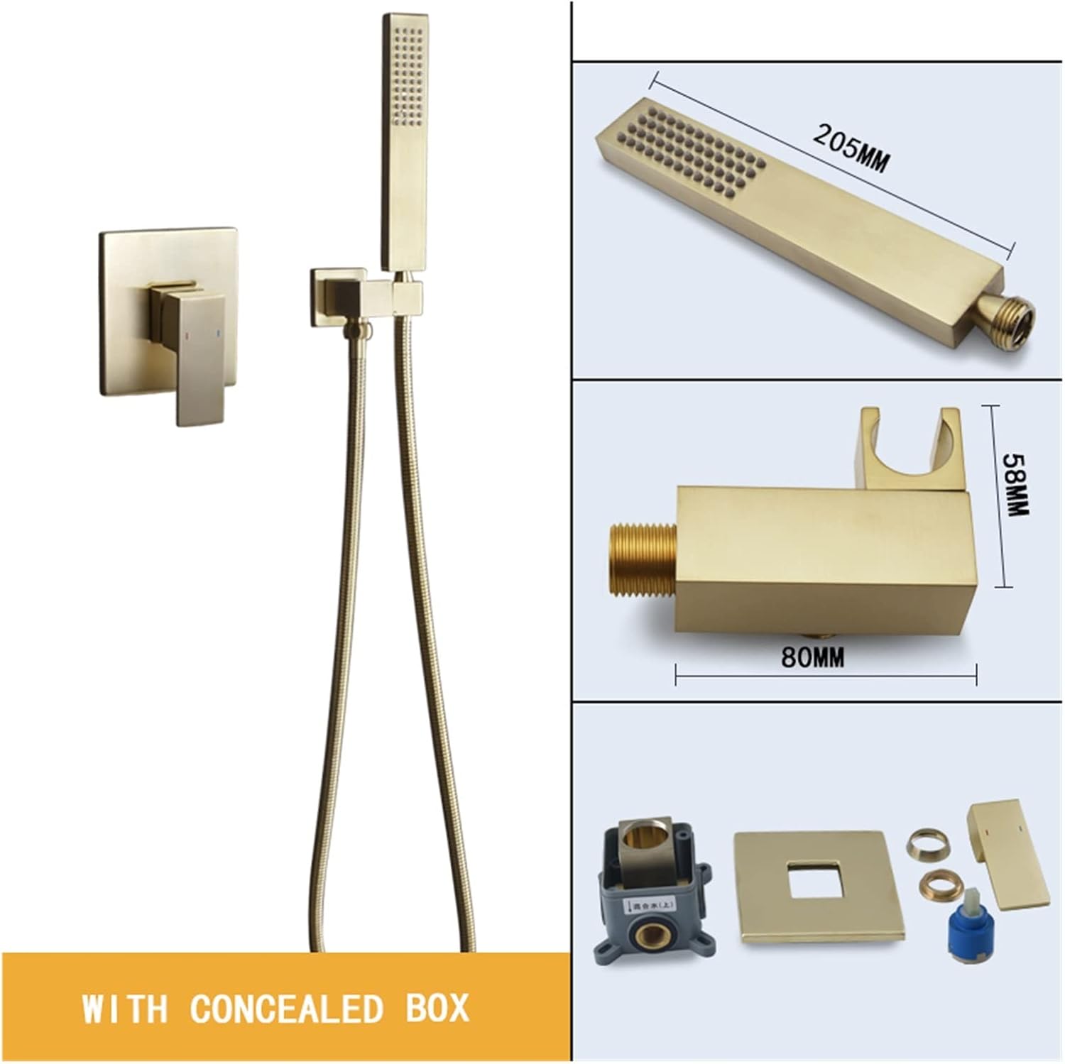 Hidden Waterfall Bathtub Faucet with 3 Modes and Thermostatic Control