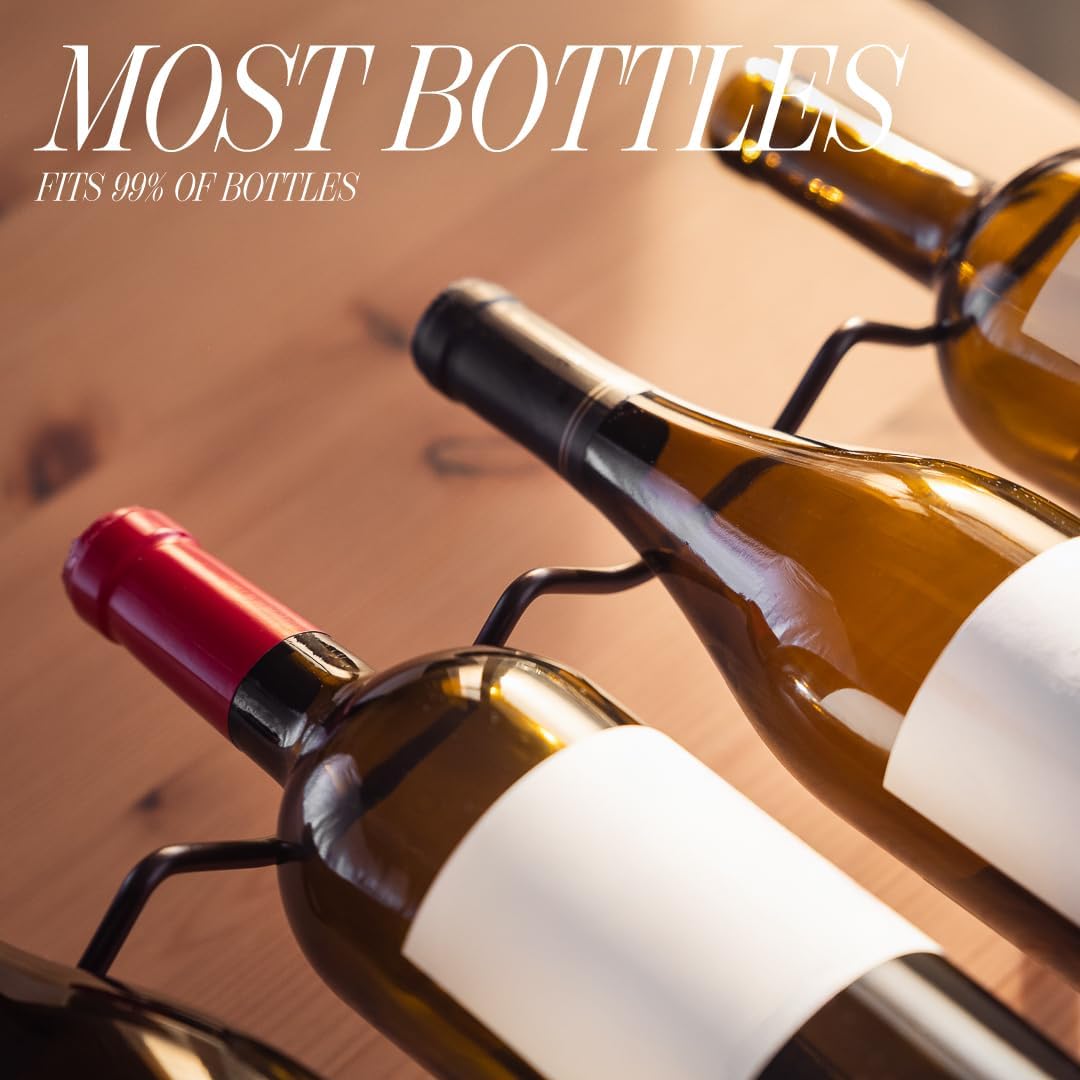 1-Tier Metal Wine Rack for Countertop - 4 Bottle Storage