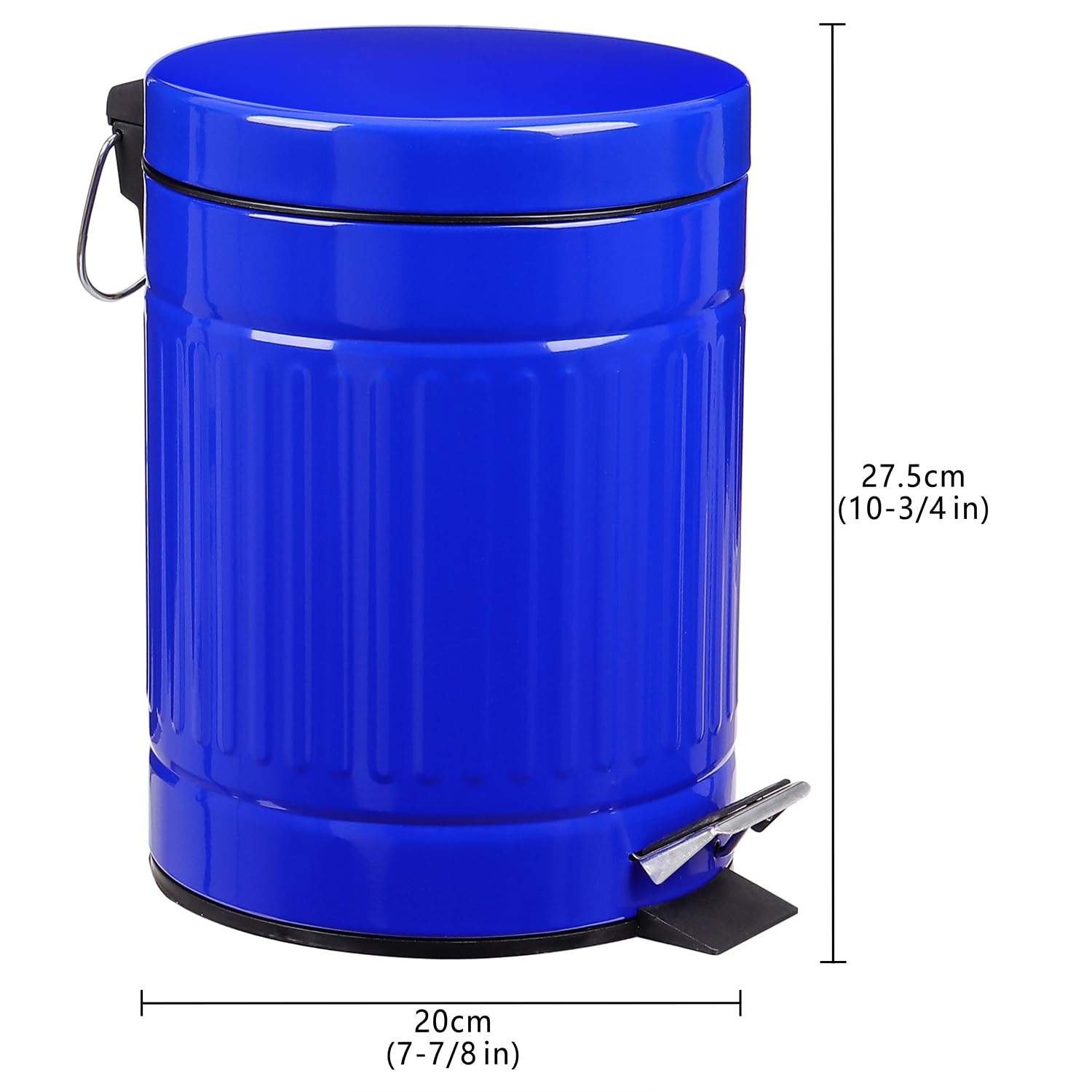 5L Round Step Pet Trash with LidMini Metal Pedal Bin