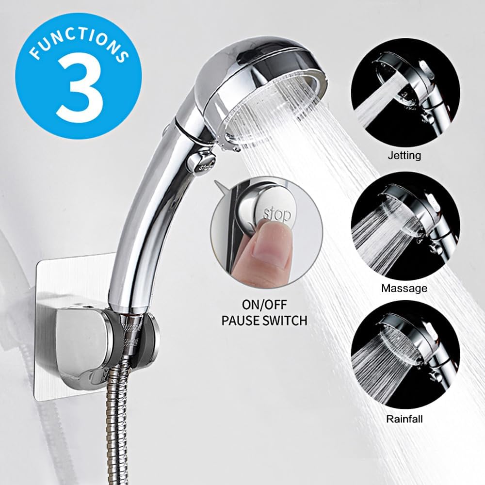 KAIYING Handheld Shower Head with 3 Spray Modes and ONOFF Switch