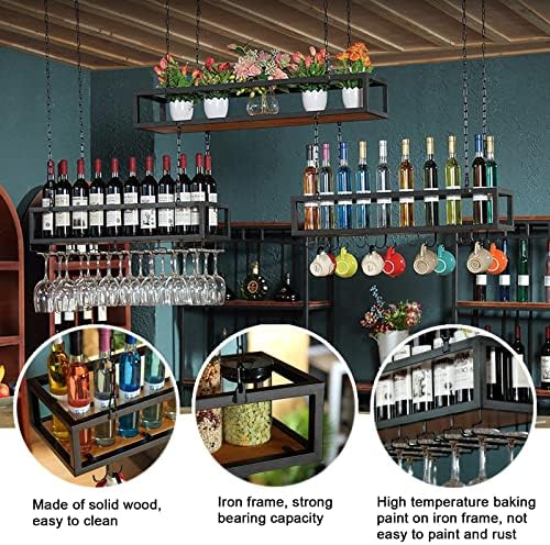 ZJDYDY Wall-Mounted Wine Glass Rack with Adjustable Height