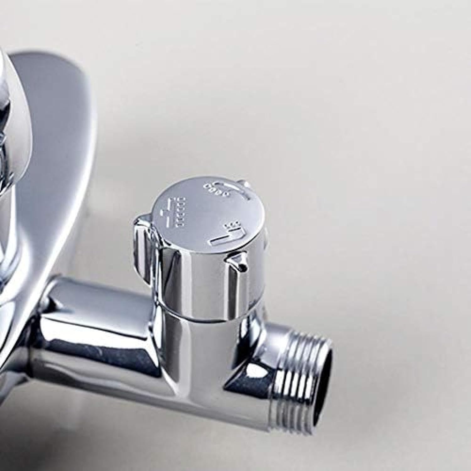 TECKI Square Chrome LED Rain Shower Trim System 8 Inch