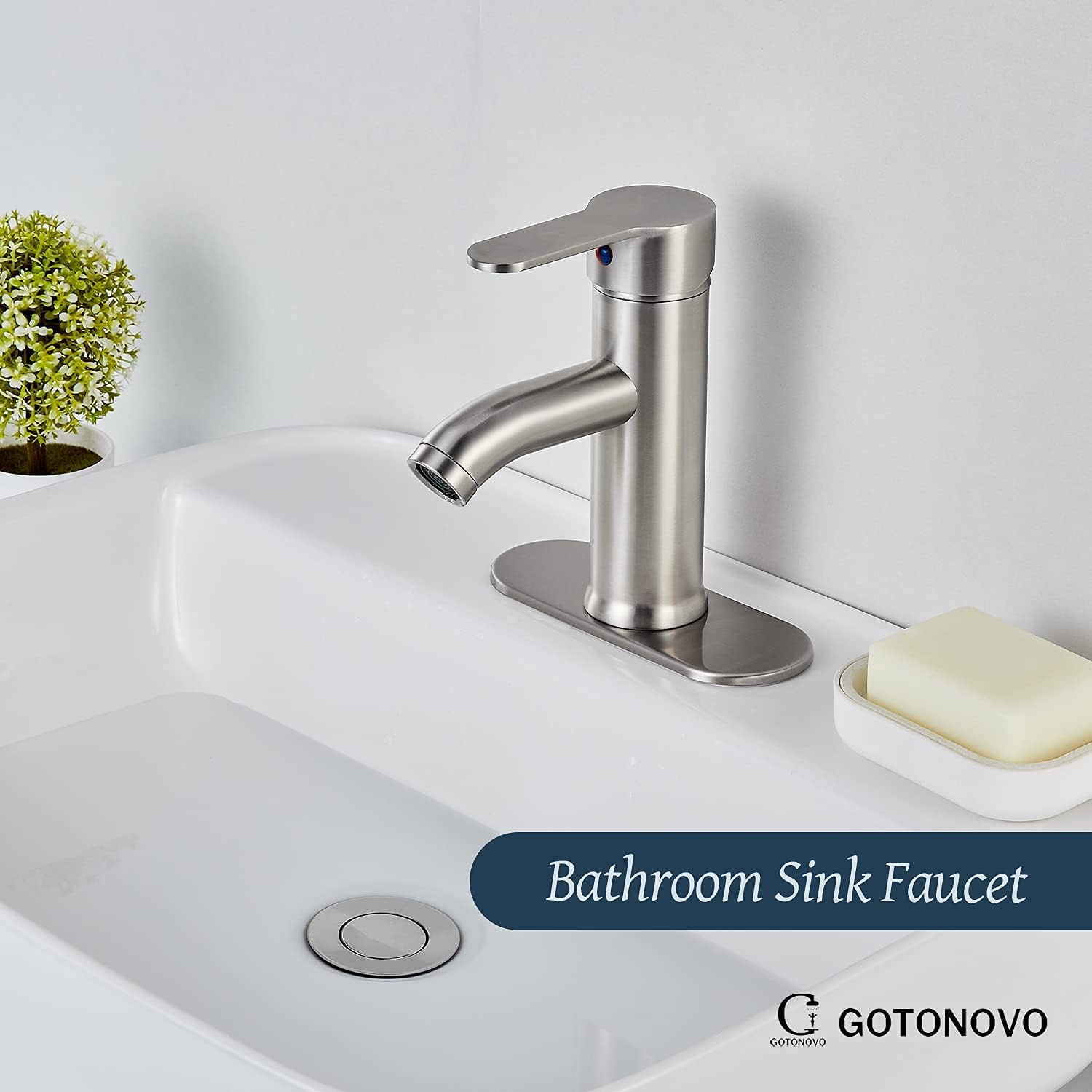 Gotonovo 12 Ceiling Mount Shower Faucet Brushed Nickel