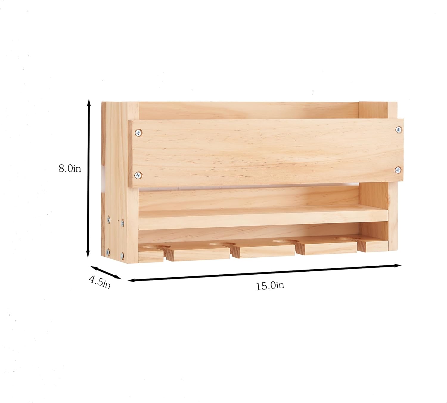 Wall-Mounted Wine Rack with Cup Holder and Glasses
