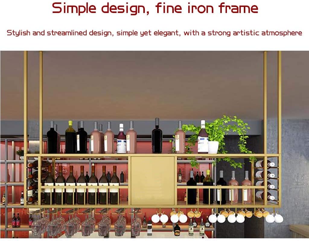 Pimex Wall-Mounted 2-Layer Wine Rack with Glass Holder