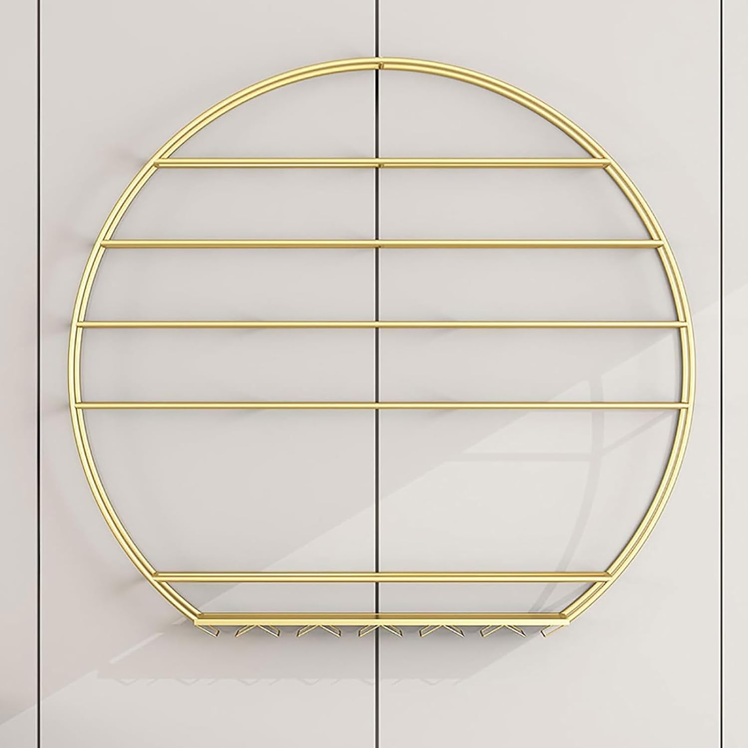 HUHJYUGE Wall Mounted Wine Rack with Gold Finish