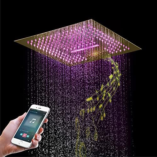 Bluetooth Music Shower Faucet Set with LED Light and 40 Thermostatic Control