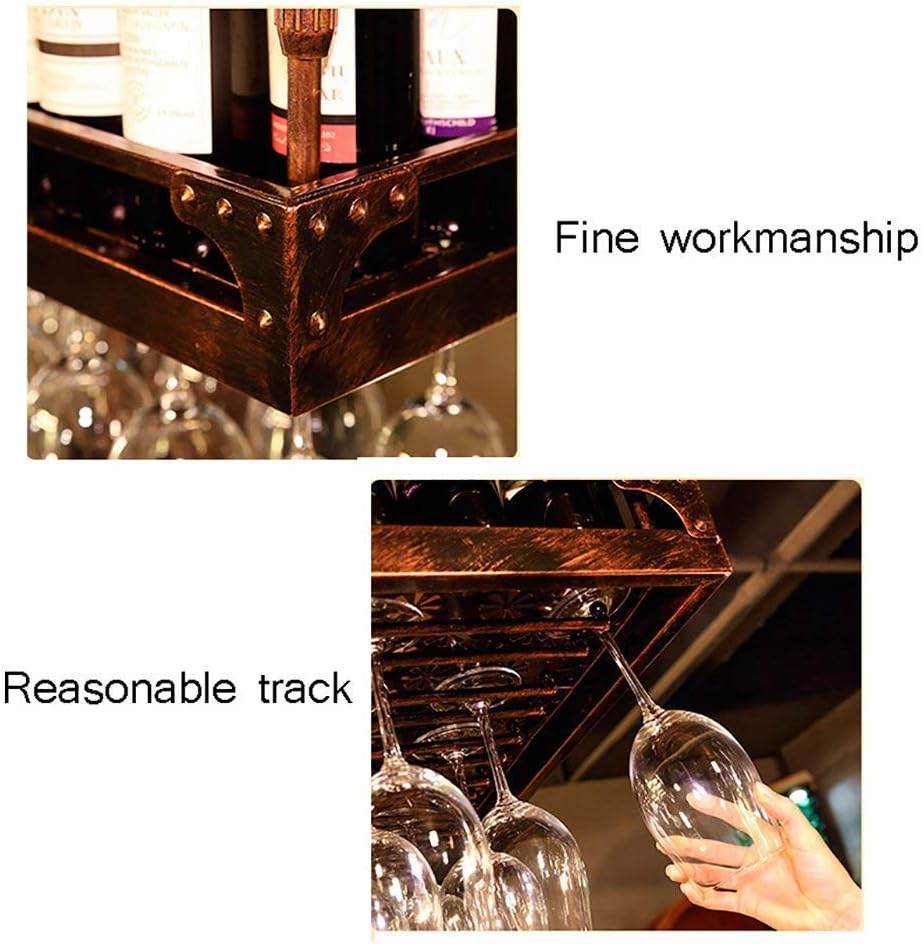CGF- Wall-Mounted Wine Rack with Upside Down Design Black 60x35cm