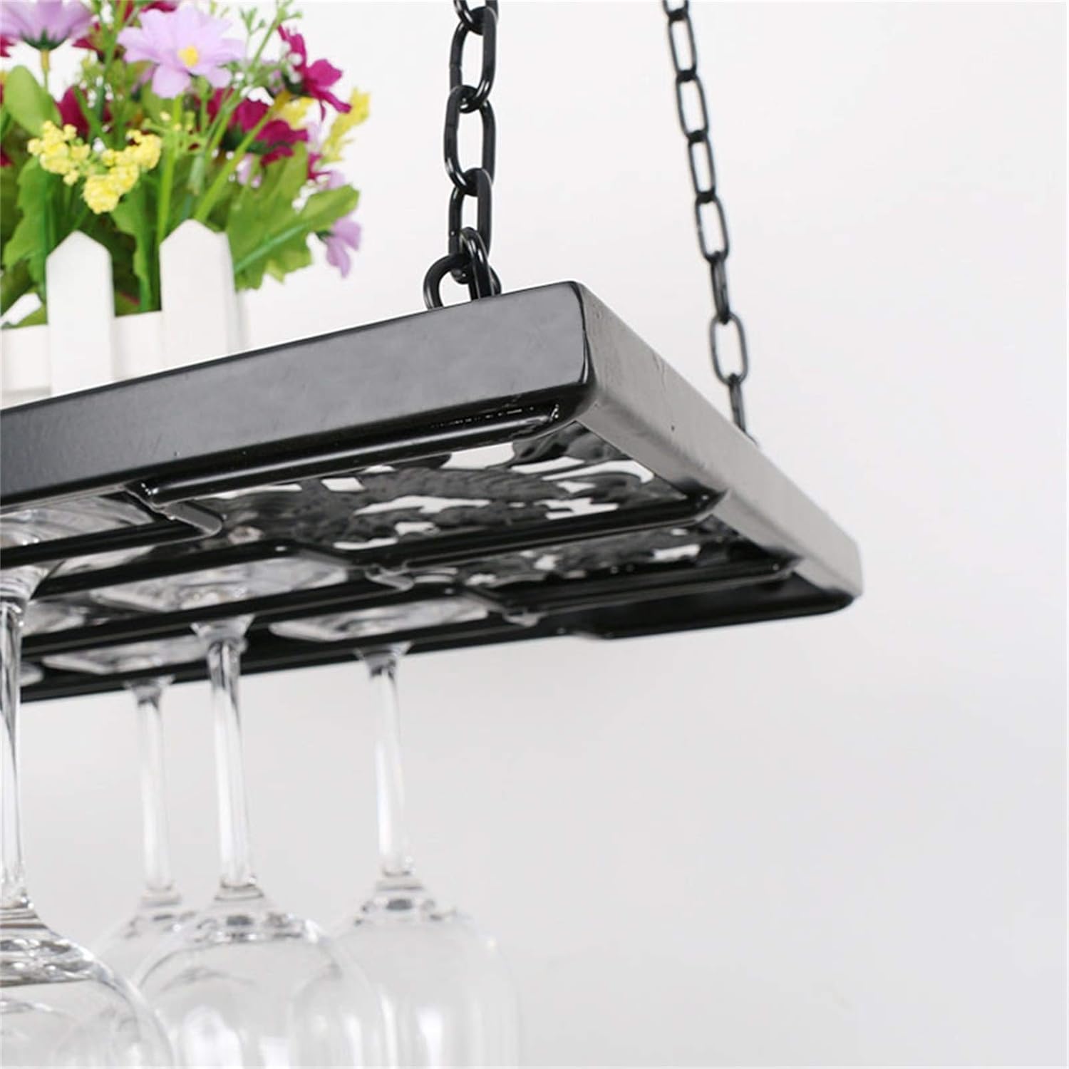 Mounted Wine Racks Industrial Chain Suspension Wall Rack