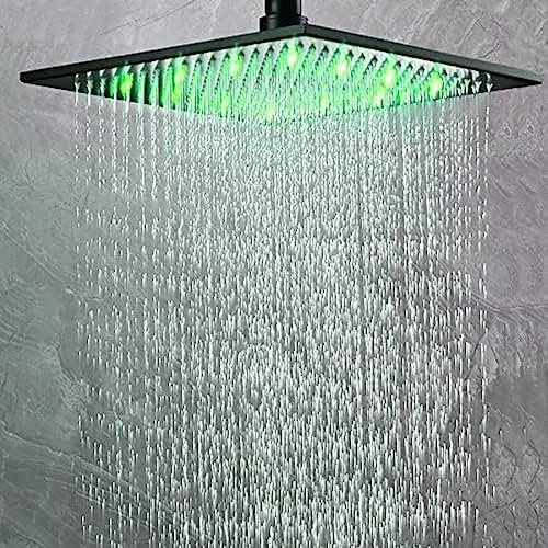 TECKI Thermostatic Shower System with LED Rainfall and Body Massage
