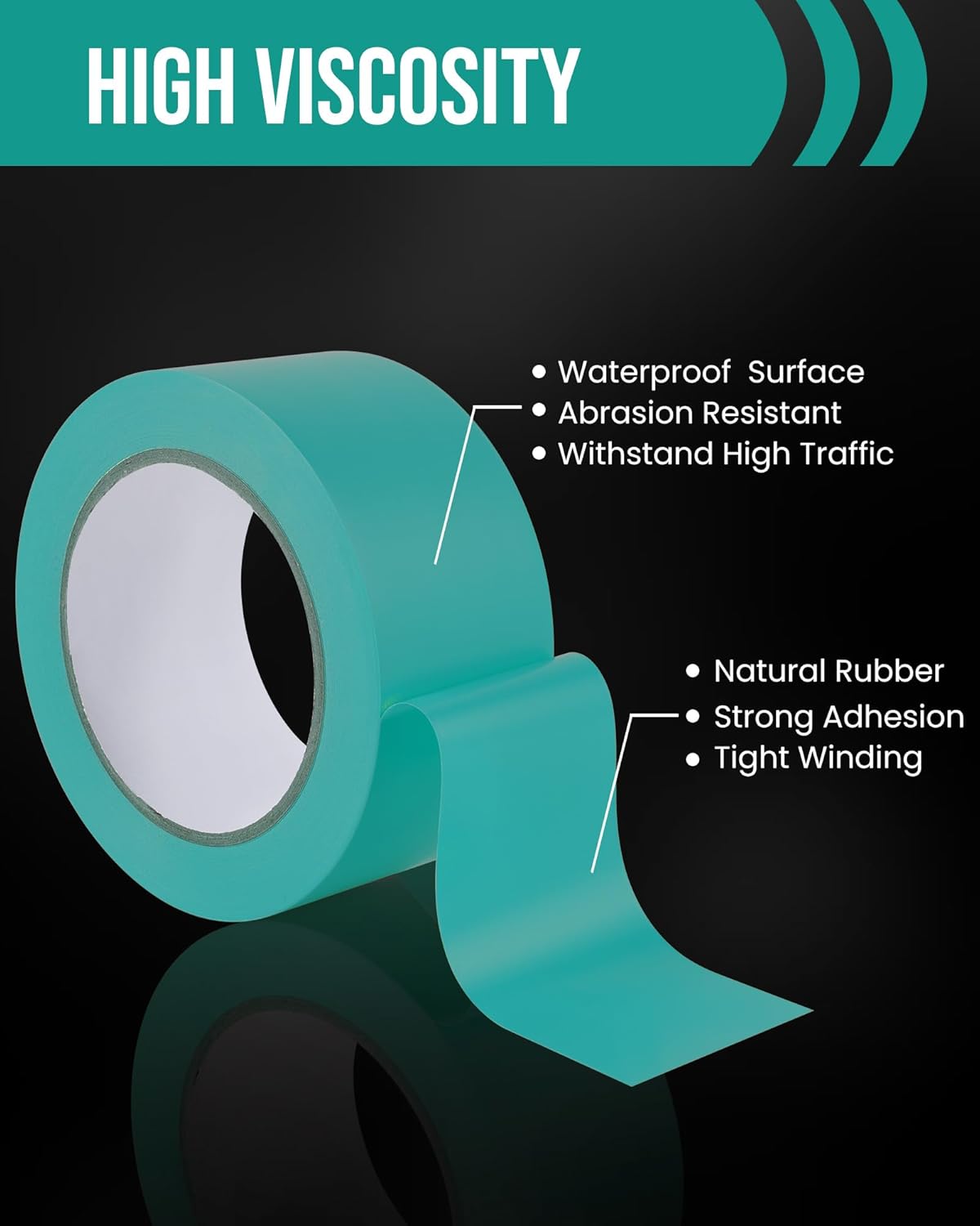 Lichamp 6 Piece 4 Inch Safety Warning Tape Bulk Pack