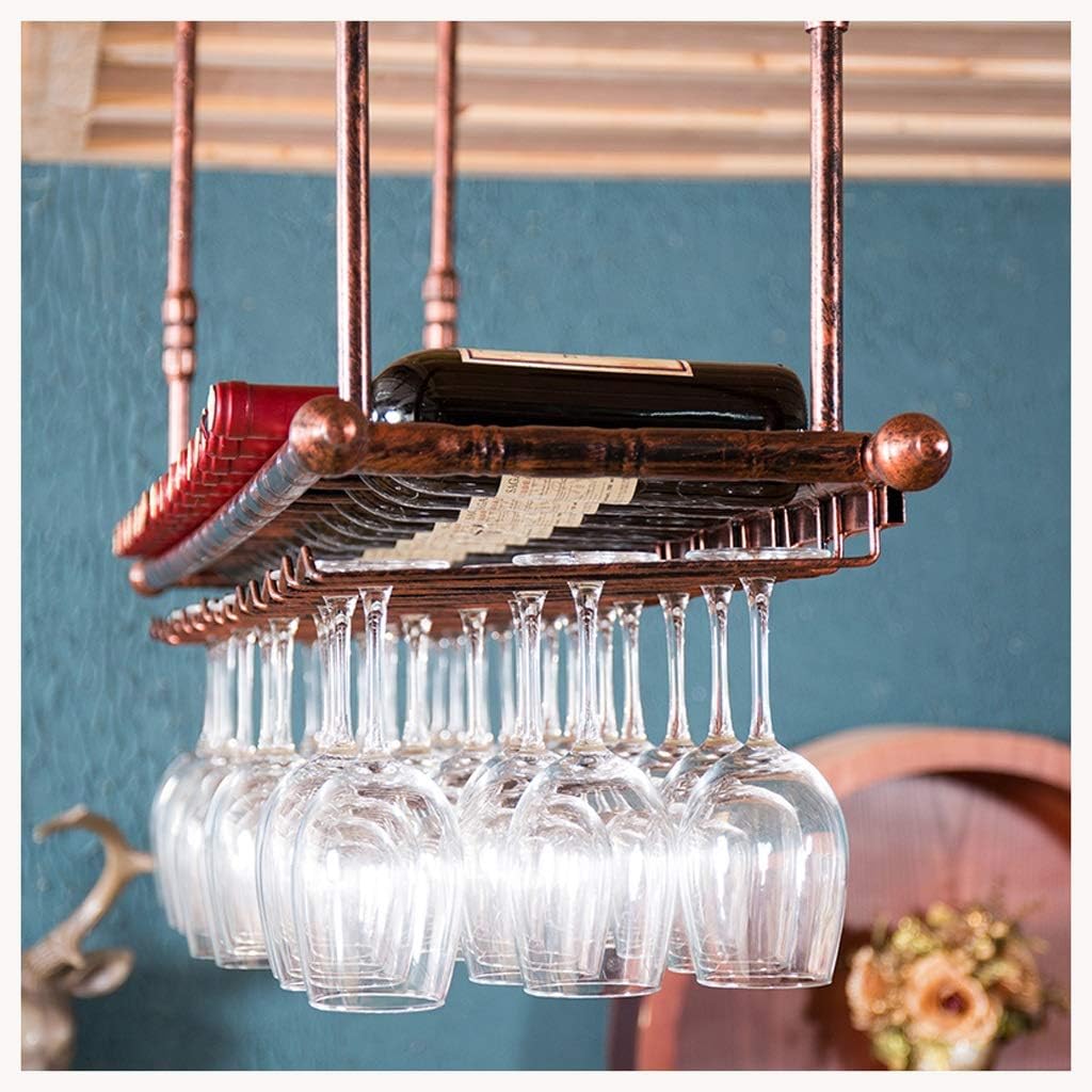 ZJDYDY Hanging Wine Rack - Black 120x30cm