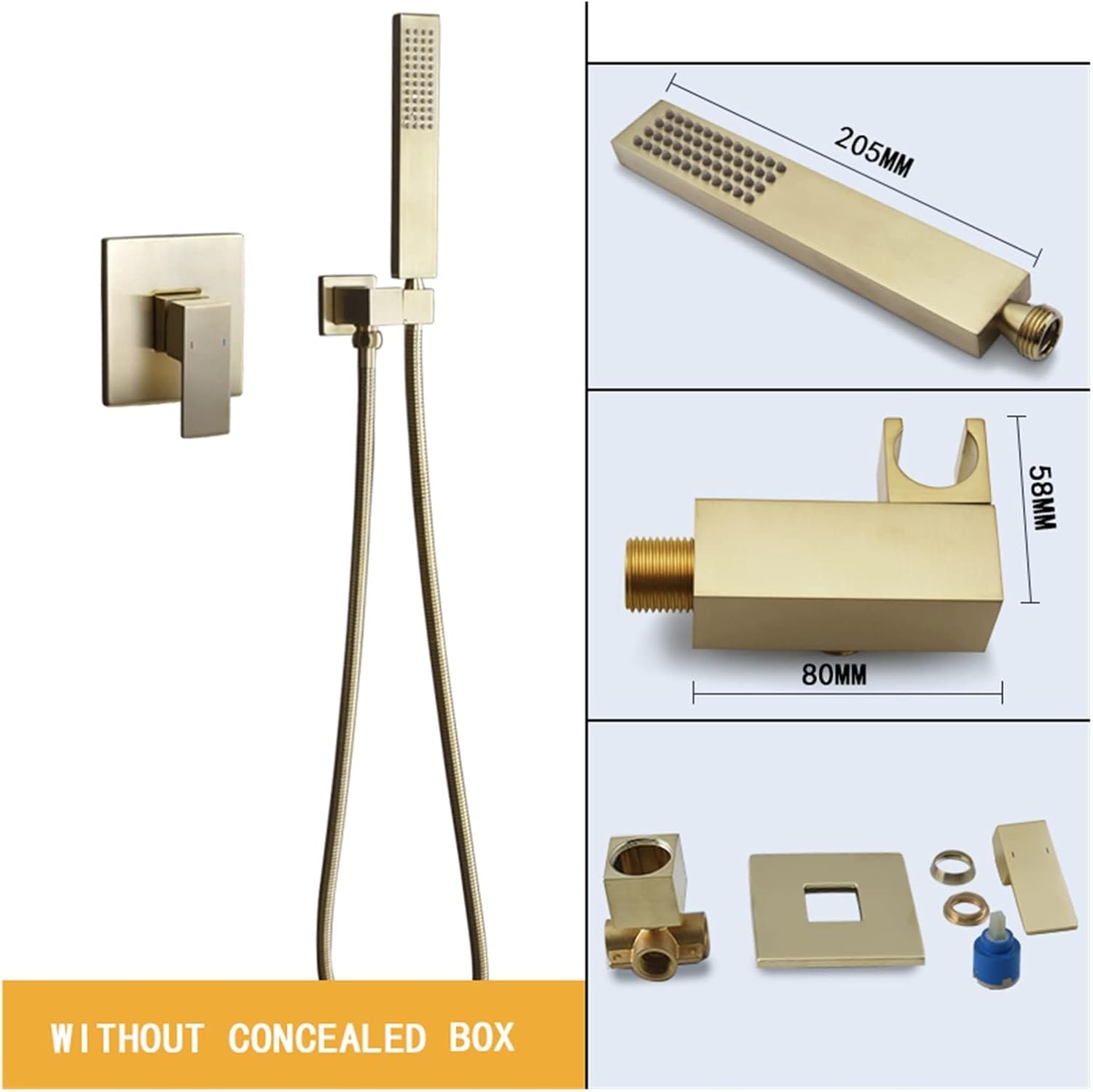 Hidden Waterfall Bathtub Faucet with 3 Modes and Thermostatic Control